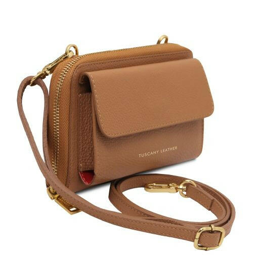 Urania - Leather Wallet/Phone Holder With Strap (TL142433)