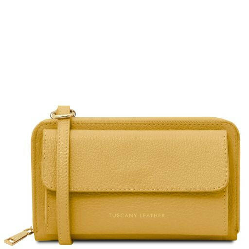 Urania - Leather Wallet/Phone Holder With Strap (TL142433)