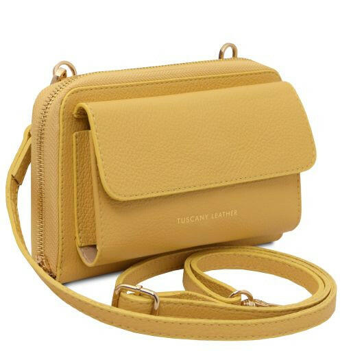 Urania - Leather Wallet/Phone Holder With Strap (TL142433)