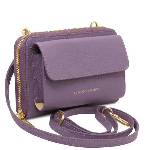 Urania - Leather Wallet/Phone Holder With Strap (TL142433)