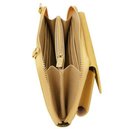 Urania - Leather Wallet/Phone Holder With Strap (TL142433)