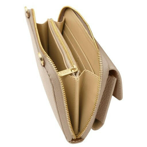 Urania - Leather Wallet/Phone Holder With Strap (TL142433)