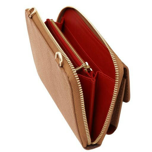 Urania - Leather Wallet/Phone Holder With Strap (TL142433)
