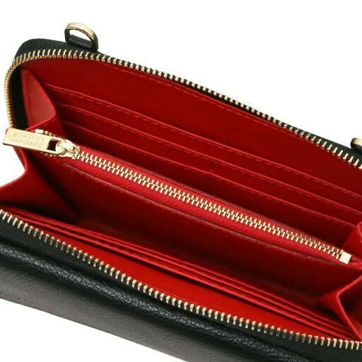 Urania - Leather Wallet/Phone Holder With Strap (TL142433)