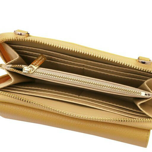 Urania - Leather Wallet/Phone Holder With Strap (TL142433)