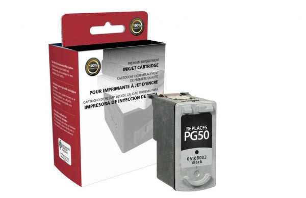 Remanufactured High Yield Black Ink Cartridge for Canon PG-50