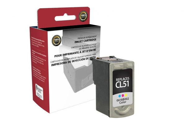 Remanufactured High Yield Color Ink Cartridge for Canon CL-51