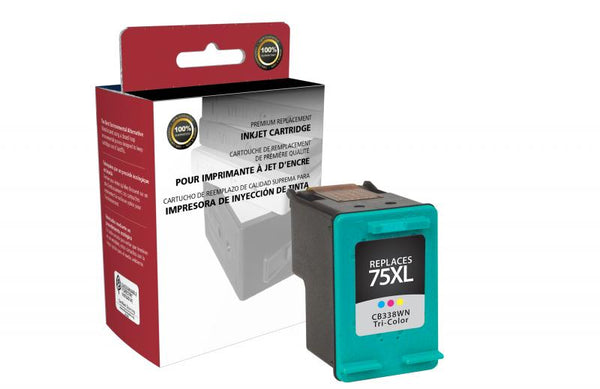 CIG Remanufactured High Yield Tri-Color Ink Cartridge for HP CB338WN (HP 75XL)