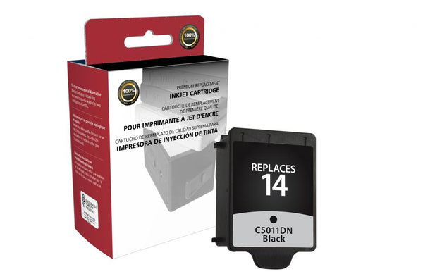 Remanufactured Black Ink Cartridge for HP C5011DN (HP 14)
