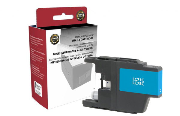 Non-OEM (Compatible) New High Yield Cyan Ink Cartridge for Brother LC71/LC75