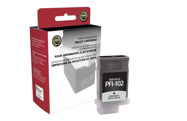 Remanufactured Matte Black Ink Cartridge for Canon PFI-102
