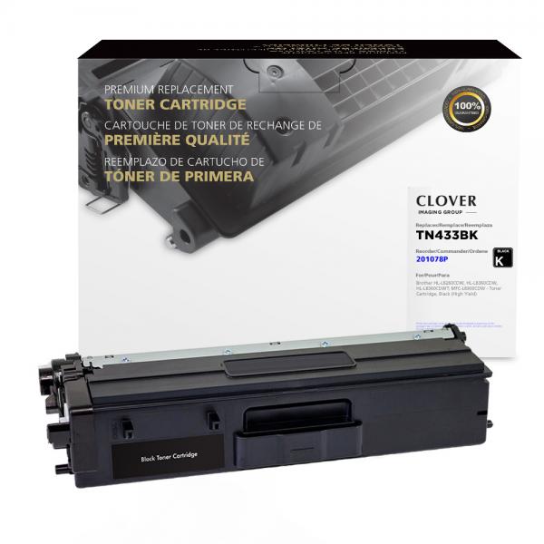 Remanufactured High Yield Black Toner Cartridge for Brother TN433BK