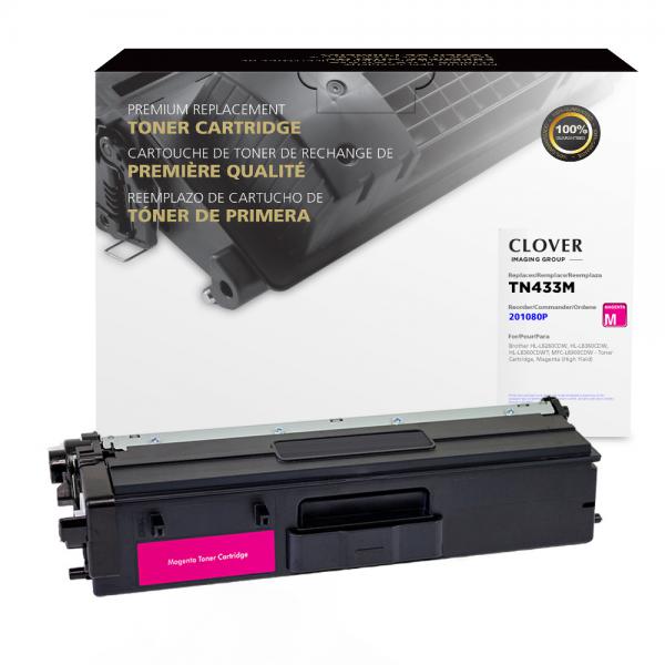 Remanufactured High Yield Magenta Toner Cartridge for Brother TN433M