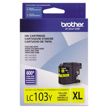 Brother LC-103Y Yellow, High Yield Ink Cartridges