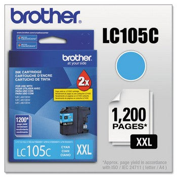 Brother LC-105M Cyan, Super High Yield Ink Cartridges