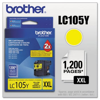 Brother LC-105Y Yellow, Super High Yield Ink Cartridges