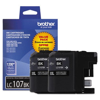 Brother LC-105Y Super High Yield, 1200 Page-Yield, 2/Pack Ink Cartridges