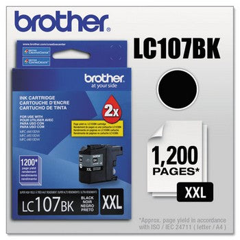 Brother LC-107BK Black, Super High Yield  Ink Cartridges