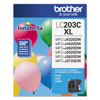Brother LC-203C Cyan, High Yield Ink Cartridge, Brother LC203C