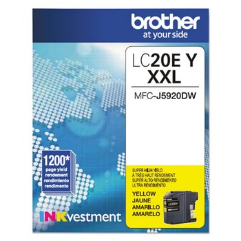 Brother LC-20EY Yellow, Super High Yield Ink Cartridge, Brother LC20EY