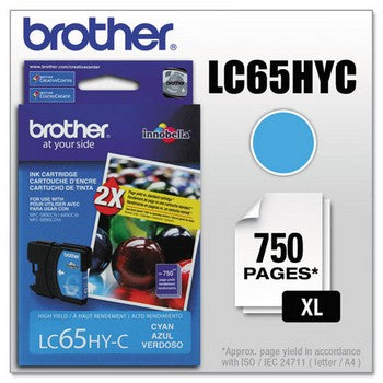 Brother LC-65C Cyan, High Capacity Ink Cartridge