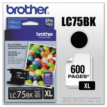 Brother LC-75BK Black, High Yield Ink Cartridge
