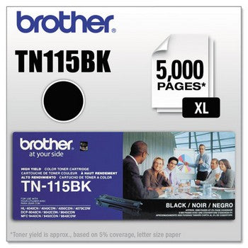 Brother TN-115 Black, High Yield Toner Cartridge
