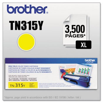 Brother TN-315Y Yellow, High Yield Toner Cartridge