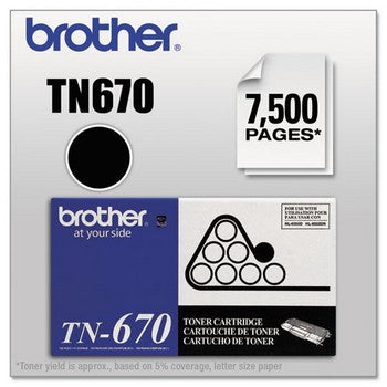 Brother TN-670 Black, High Yield Toner Cartridge