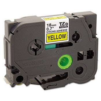 Brother TZE-S641 Labeling Tape, 3/4w, Black on Yellow