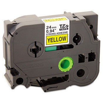 Brother TZE-S651 Labeling Tape, 1w, Black on Yellow
