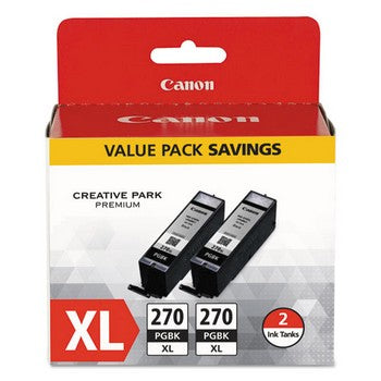 Canon PGI-270XL Black, 2/PK, High-Yield Ink Cartridge, Canon 0319C005