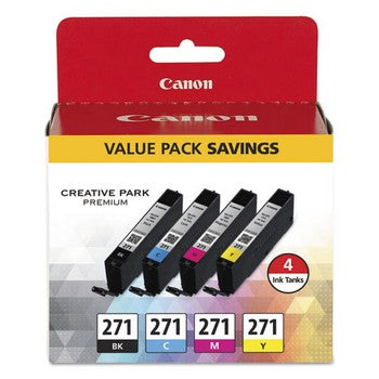 Canon CLI-271 Black/Cyan/Magenta/Yellow, Standard Yield Ink Cartridge, Canon 0390C005