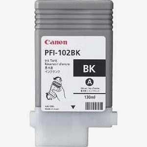 Canon PFI-102BK Black Ink Cartridge, Canon 0895B001AA