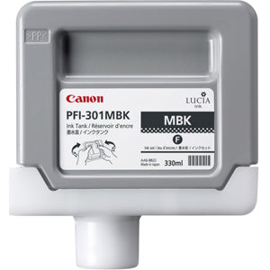 Canon PFI-301MBK Pigmented Matte Black Ink Cartridge, Canon 1485B001AA