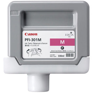 Canon PFI-301M Pigmented Magenta, Standard Yield Ink Cartridge, Canon 1488B001AA
