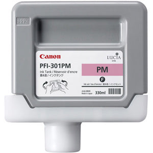 Canon PFI-301PM Pigmented Photo Magenta, Standard Yield Ink Cartridge, Canon 1491B001AA