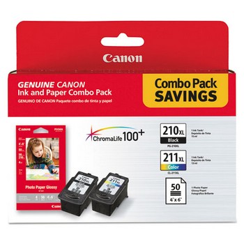 Canon PG-210XL / CL-211XL Ink and Paper Ink Cartridge, Canon 2973B004