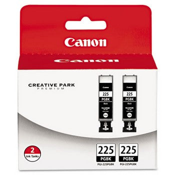 Canon PGI-225 Black, 2/Pack, 38 ml Ink Tank, Canon 4530B007AA