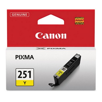 Canon CLI-251 Yellow, Standard Yield Ink Cartridge, Canon 6516B001