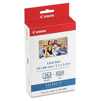 Canon KC-36IP Color Ink/Paper, 36 Pages (Combo Pack) Ink Cartridge, Canon 7739A001