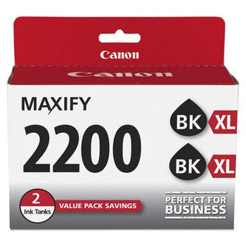 Canon PGI-2200XL Black, High Yield, 2/Pk Ink Cartridge, Canon 9255B006