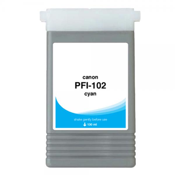 Non-OEM (Compatible) New Cyan Wide Format Ink Cartridge for Canon PFI-102