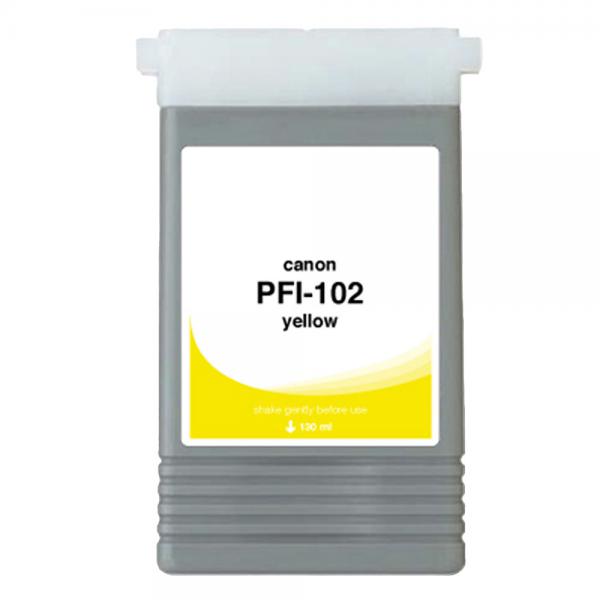 Non-OEM (Compatible) New Yellow Wide Format Ink Cartridge for Canon PFI-102