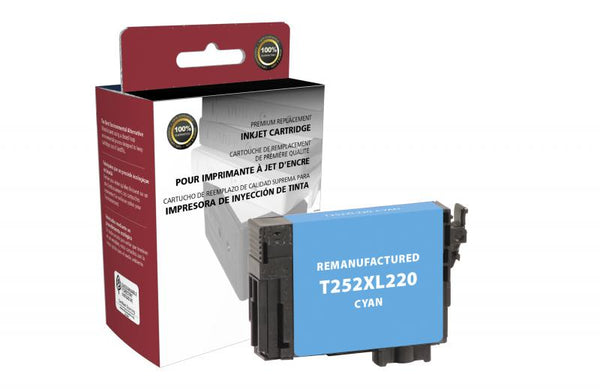 Remanufactured/Compatible Epson T252XL220 Ink Cartridge - Cyan