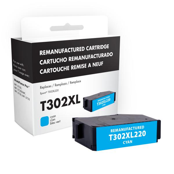 EPC Remanufactured High Capacity Cyan Ink Cartridge for Epson T302XL220