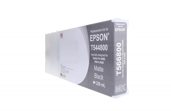 Remanufactured High Capacity Matte Black Wide Format Ink Cartridge for Epson T544800A