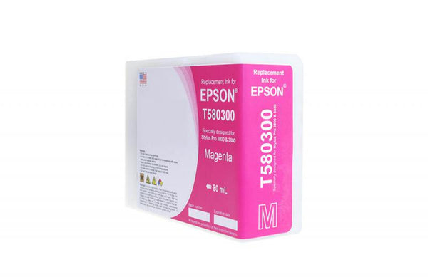 Remanufactured High Yield Magenta Wide Format Ink Cartridge for Epson T580300