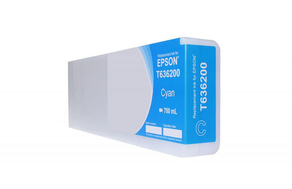 Remanufactured High Yield Cyan Wide Format Ink Cartridge for Epson T636200