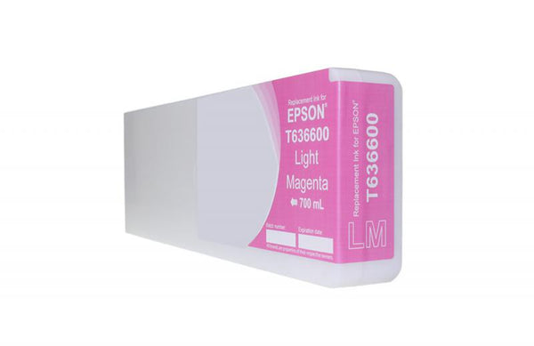 Remanufactured High Yield Vivid Light Magenta Wide Format Ink Cartridge for Epson T636600